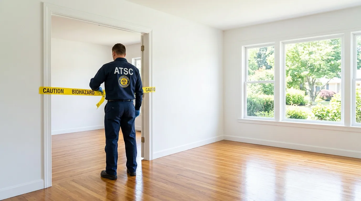 Certified biohazard cleanup crew performing Crime Scene Cleanup in Koreatown